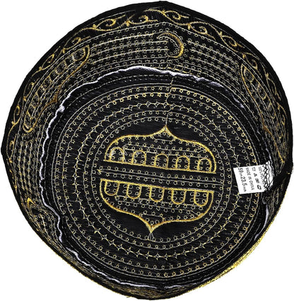 Muslim Prayer Hat for Men Worship Hat Islamic Muslim Prayer Hats Cap Beanie Headwear for Ramadan Eid