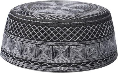 Muslim Prayer Kufi Hat for Men Boys Islamic Beanie Skull Cap Prayer Headwear Embroidery Kofia Topi Sun Hat Ramadan Eid Gift - WORLD TIME VISITS