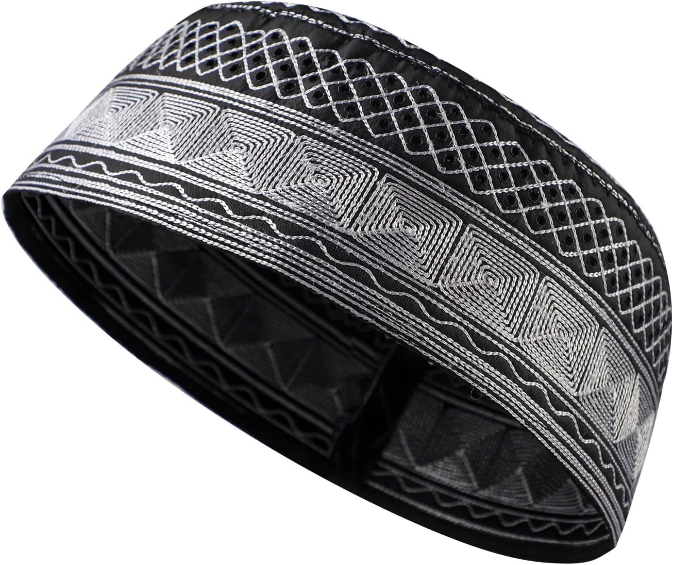 Muslim Prayer Kufi Hat for Men Boys Islamic Beanie Skull Cap Prayer Headwear Embroidery Kofia Topi Sun Hat Ramadan Eid Gift