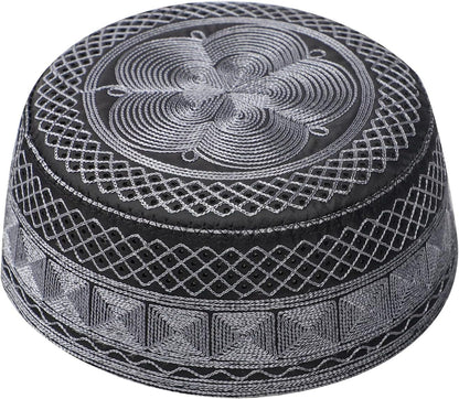 Muslim Prayer Kufi Hat for Men Boys Islamic Beanie Skull Cap Prayer Headwear Embroidery Kofia Topi Sun Hat Ramadan Eid Gift - WORLD TIME VISITS