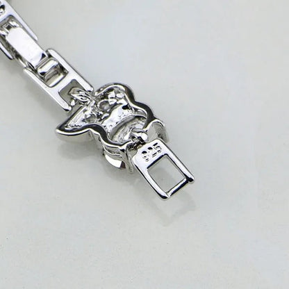 Mystic Rainbow Fire Created Topaz 925 Silver Bracelet Charm for Women