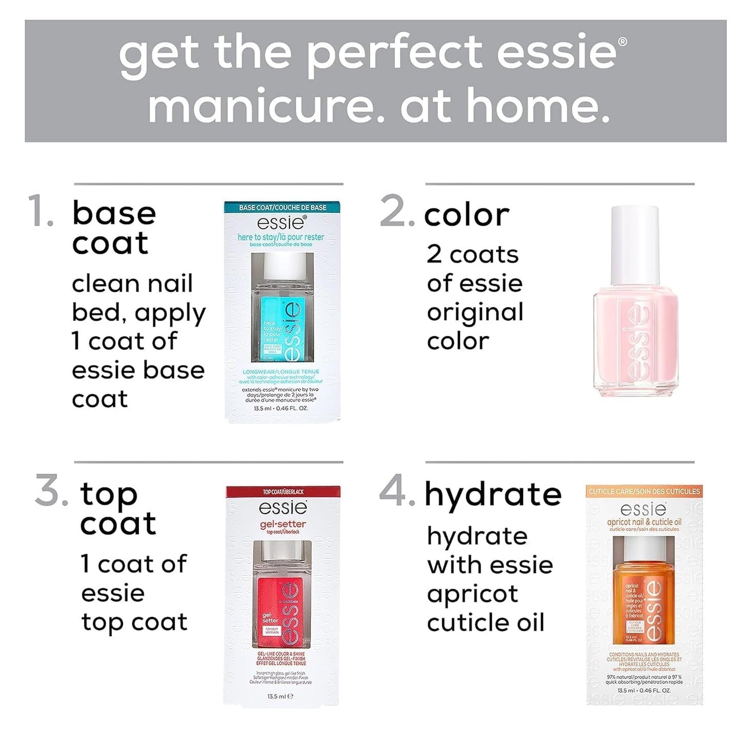 Nail Care, 8-Free Vegan, Good to Go Top Coat, Fast Dry and Shine Nail Polish, 0.46 Fl Oz