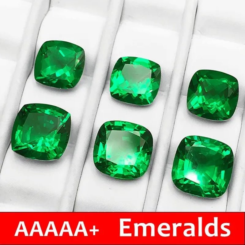 Natural Colombia Emerald Corundum Spinel Square Shapes Jewelry Diy Green Gem AAAAA - WORLD TIME VISITS