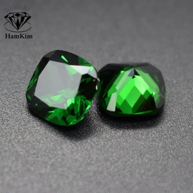 Natural Colombia Emerald Corundum Spinel Square Shapes Jewelry Diy Green Gem AAAAA - WORLD TIME VISITS