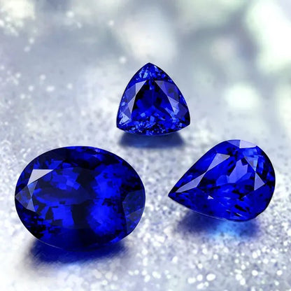 Natural Cutting 3A Blue Tanzania Sapphire Unheated 6x8mm 7x7mm Corundum Spinel Various Shapes Mosaic Jewelry Diy Blue Gem AAA