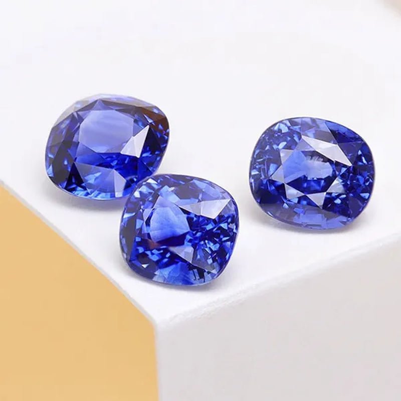 Natural Cutting 3A Blue Tanzania Sapphire Unheated 6x8mm 7x7mm Corundum Spinel Various Shapes Mosaic Jewelry Diy Blue Gem AAA