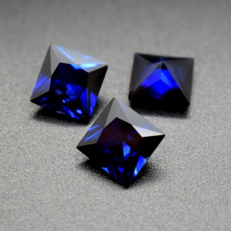 Natural Cutting 3A Blue Tanzania Sapphire Unheated 6x8mm 7x7mm Corundum Spinel Various Shapes Mosaic Jewelry Diy Blue Gem AAA