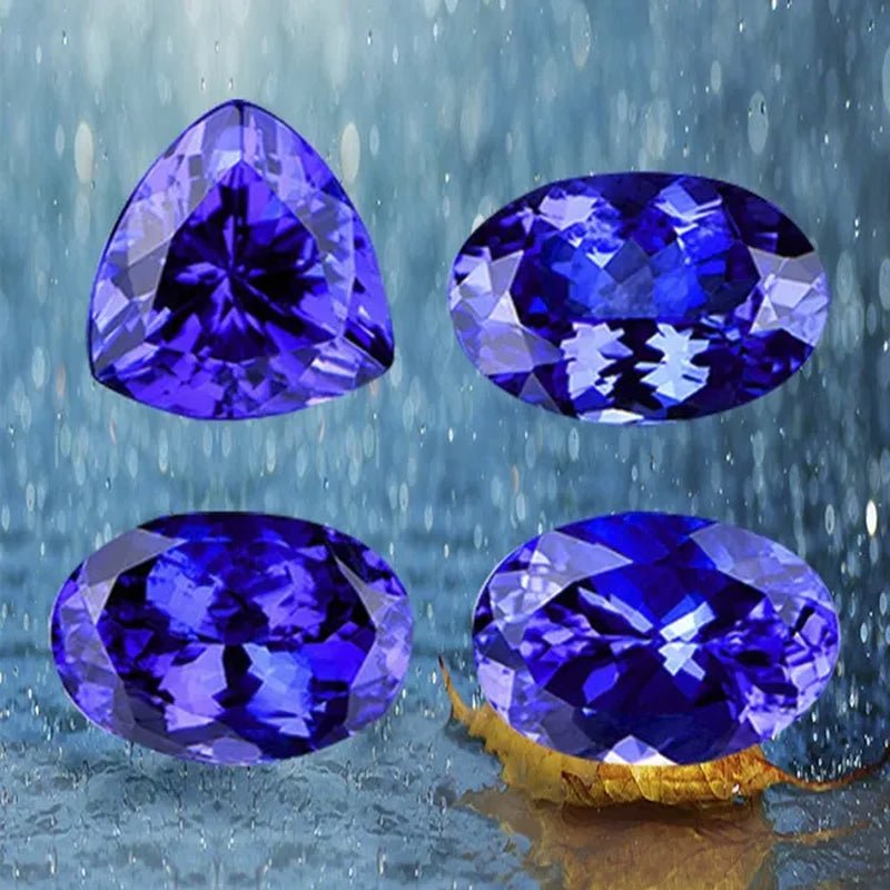 Natural Cutting 3A Blue Tanzania Sapphire Unheated 6x8mm 7x7mm Corundum Spinel Various Shapes Mosaic Jewelry Diy Blue Gem AAA