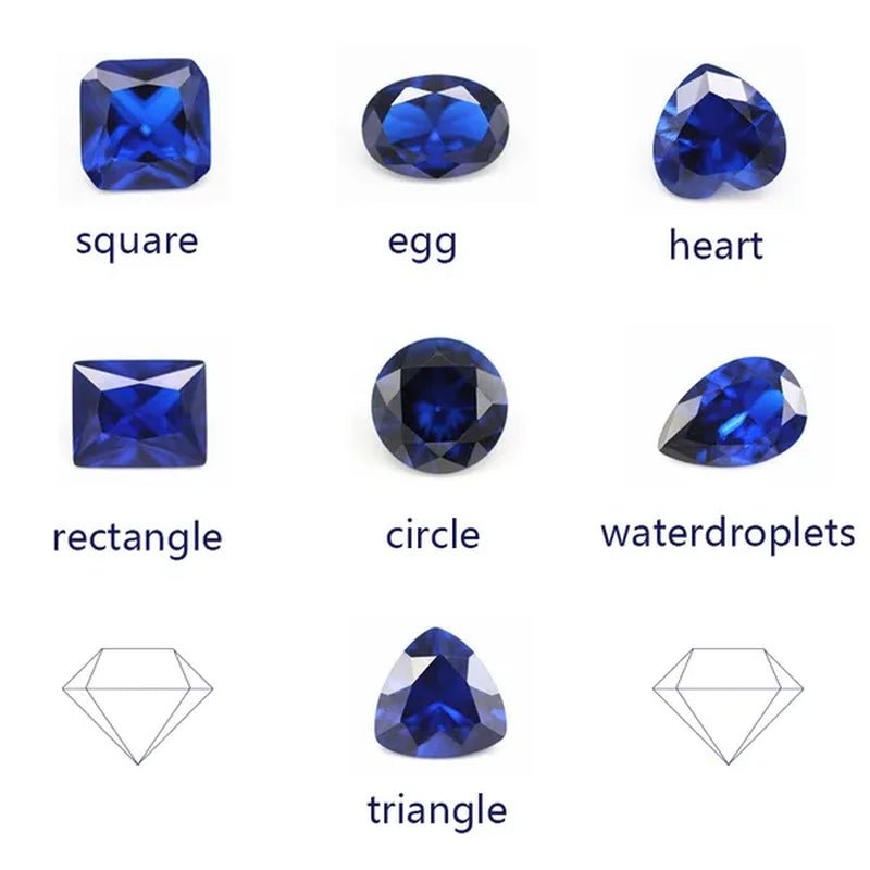 Natural Cutting 3A Blue Tanzania Sapphire Unheated 6x8mm 7x7mm Corundum Spinel Various Shapes Mosaic Jewelry Diy Blue Gem AAA - WORLD TIME VISITS