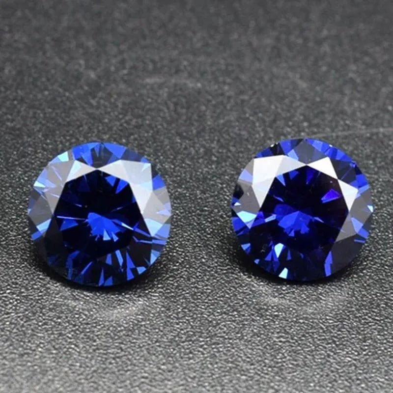 Natural Cutting Round Tanzania Sapphire ruby Corundum Spinel Mosaic Jewelry DIY Blue red Gem AAAAA