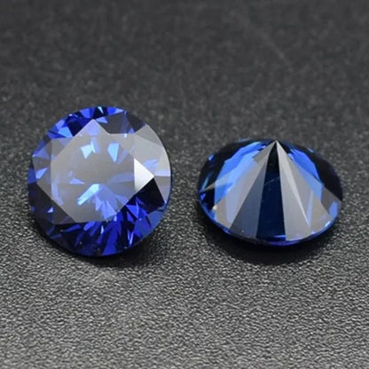 Natural Cutting Round Tanzania Sapphire ruby Corundum Spinel Mosaic Jewelry DIY Blue red Gem AAAAA