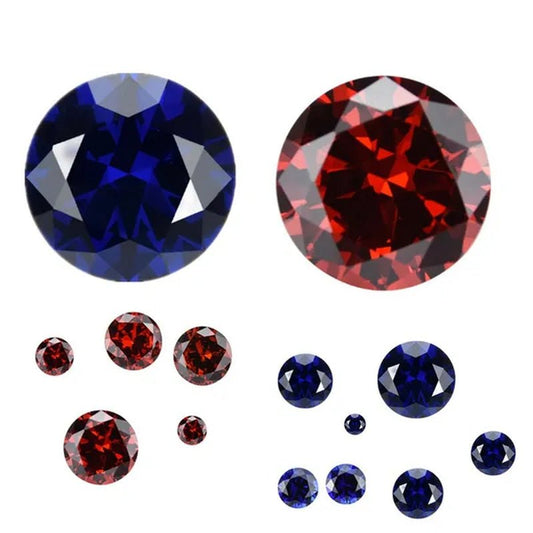 Natural Cutting Round Tanzania Sapphire ruby Corundum Spinel Mosaic Jewelry DIY Blue red Gem AAAAA - WORLD TIME VISITS