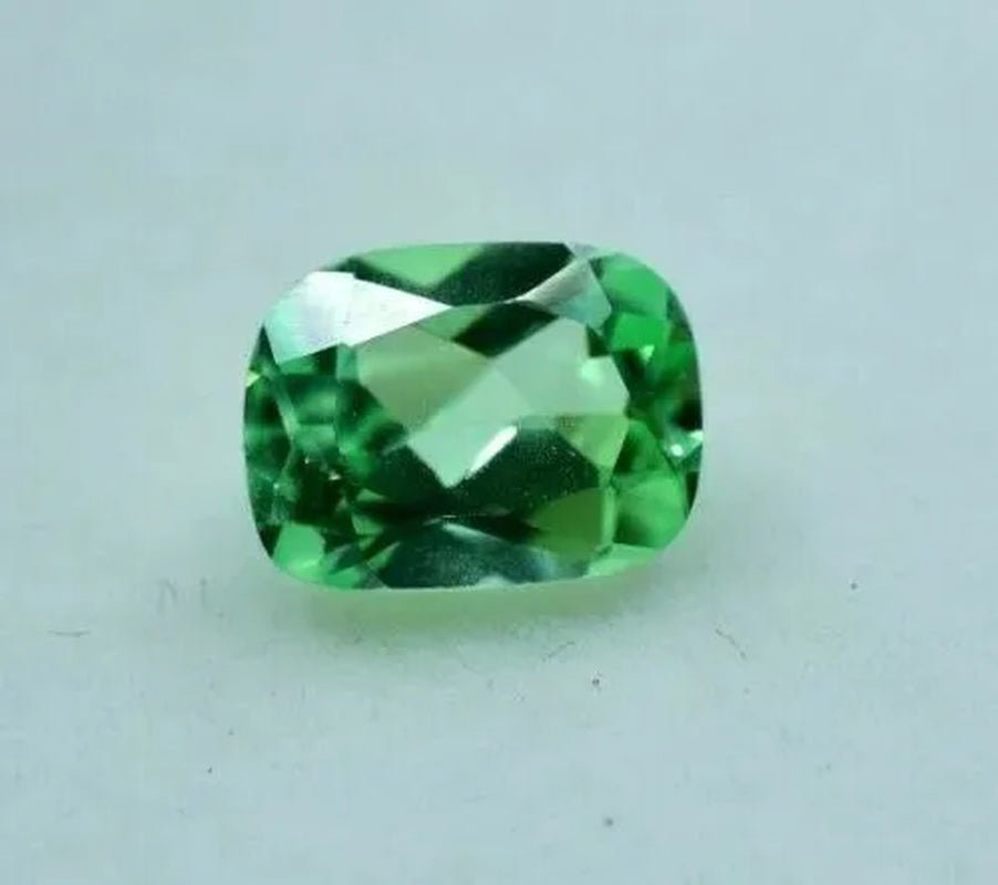 NATURAL GREEN SAPPHIRE 2.55 CT CERTIFICATE INC* 8 X 6 MM CUSHION CUT GEMSTONE