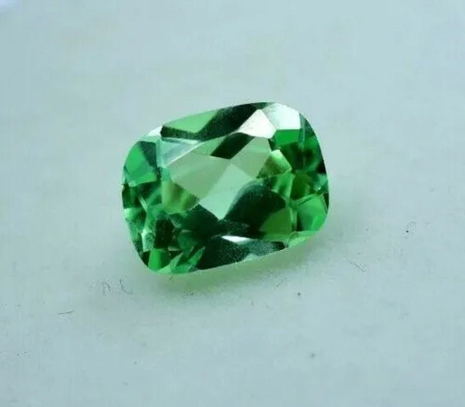 NATURAL GREEN SAPPHIRE 2.55 CT CERTIFICATE INC* 8 X 6 MM CUSHION CUT GEMSTONE
