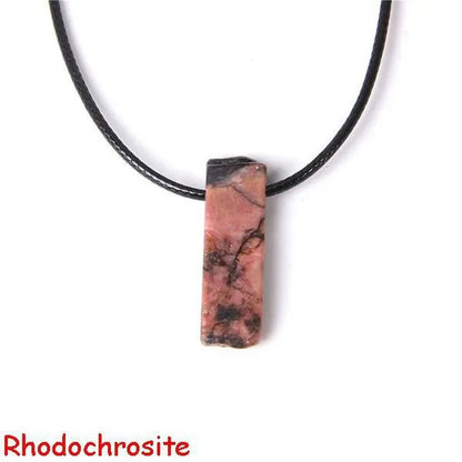 Natural Minerals Lucky Reiki Healing Crystal Quartz Stone Necklace Jewelry Pendulum Natural Tigereye Lazuli Citrin Necklace