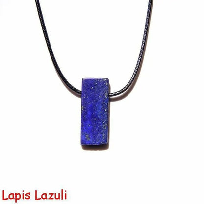 Natural Minerals Lucky Reiki Healing Crystal Quartz Stone Necklace Jewelry Pendulum Natural Tigereye Lazuli Citrin Necklace