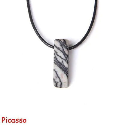 Natural Minerals Lucky Reiki Healing Crystal Quartz Stone Necklace Jewelry Pendulum Natural Tigereye Lazuli Citrin Necklace