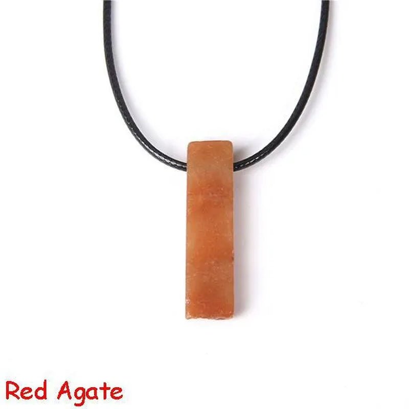 Natural Minerals Lucky Reiki Healing Crystal Quartz Stone Necklace Jewelry Pendulum Natural Tigereye Lazuli Citrin Necklace