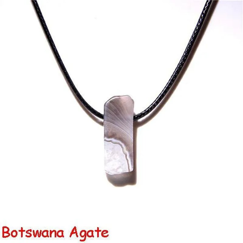 Natural Minerals Lucky Reiki Healing Crystal Quartz Stone Necklace Jewelry Pendulum Natural Tigereye Lazuli Citrin Necklace