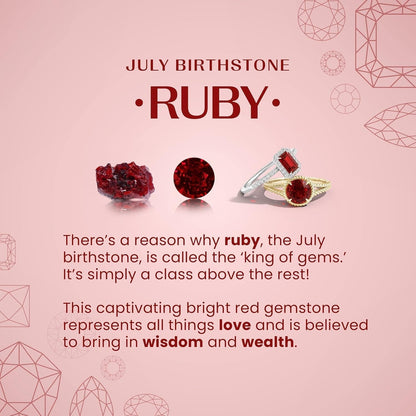 Natural Ruby Teardrop Pendant with Diamond in Silver / 14K Solid Gold/Platinum | July Birthstone, Birthday, Engagement, Anniversary, Wedding Jewelry Gift for Women