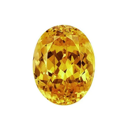 Natural Unheated AAAA 5.50 Cts AAAAA Gemstone Yellow Sapphire 9X11Mm Oval Cut Gem Sri-Lanka VVS Loose Gemstone Jewelry