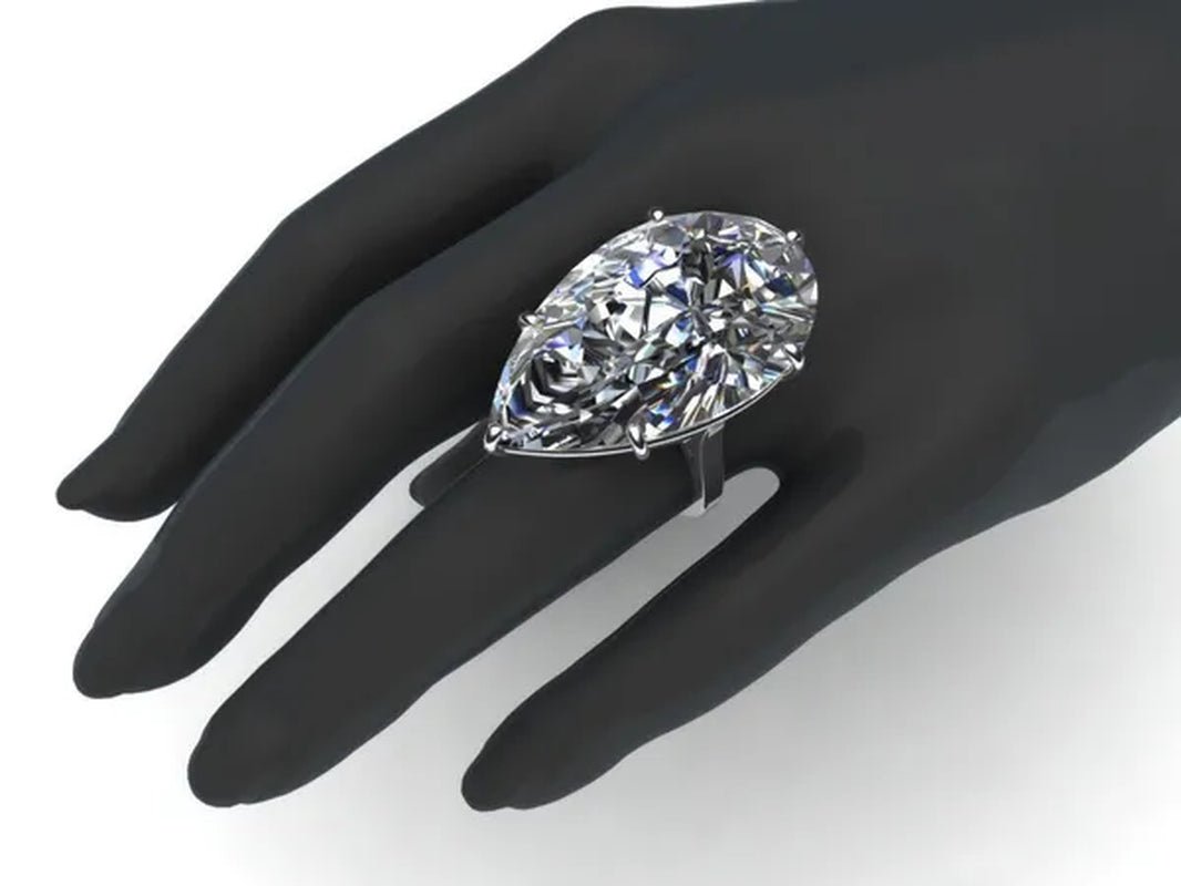 Natural White Sapphire Engagement ring Size 6,7,8,9,10 - WORLD TIME VISITS