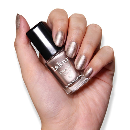 Neutral Shades Nail Polish, Lakur, Vegan Chip-Resistant Long-Lasting Nail Lacquer, 0.4 Fl Oz