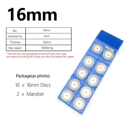 New 1 Pack 12 Pcs Hot Tool Mini Cutting Disc For Rotory Accessories Diamond Grinding Wheel Rotary Circular Saw Blade Abrasive Diamond Disc - WORLD TIME VISITS