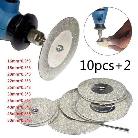New 1 Pack 12 Pcs Hot Tool Mini Cutting Disc For Rotory Accessories Diamond Grinding Wheel Rotary Circular Saw Blade Abrasive Diamond Disc - WORLD TIME VISITS
