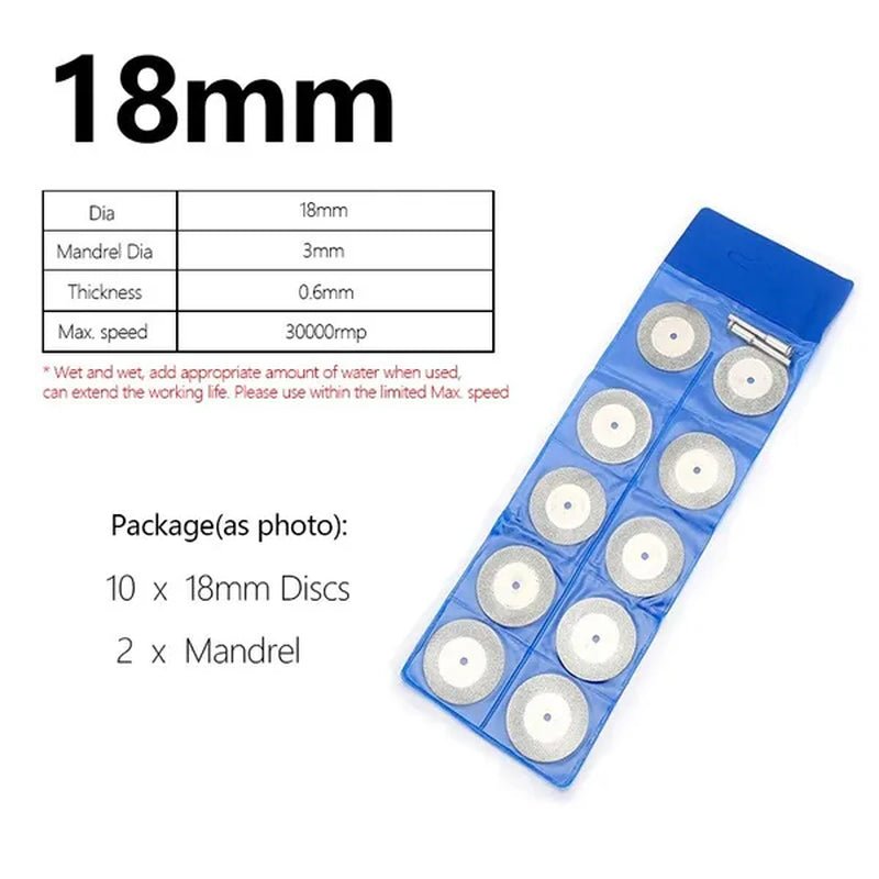 New 1 Pack 12 Pcs Hot Tool Mini Cutting Disc For Rotory Accessories Diamond Grinding Wheel Rotary Circular Saw Blade Abrasive Diamond Disc - WORLD TIME VISITS