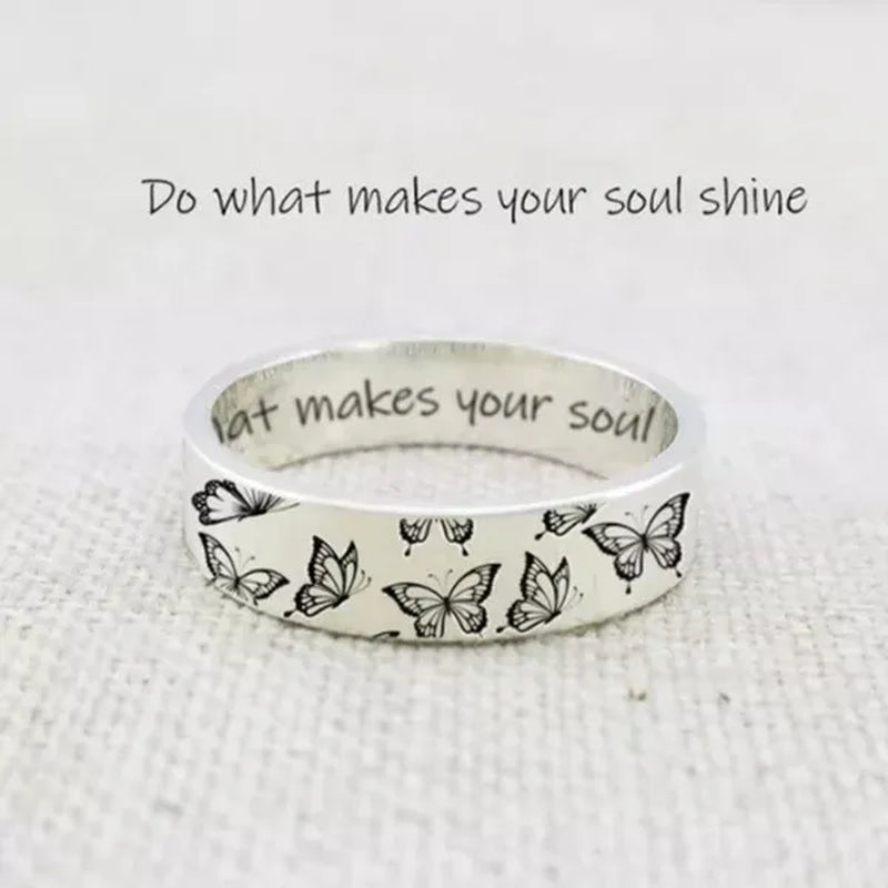 New 925 Sterling Silver Jewelry Ring CreativeButterfly Wedding Band Design Women Hot Selling Rings - WORLD TIME VISITS
