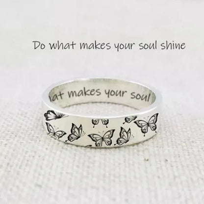 New 925 Sterling Silver Jewelry Ring CreativeButterfly Wedding Band Design Women Hot Selling Rings - WORLD TIME VISITS
