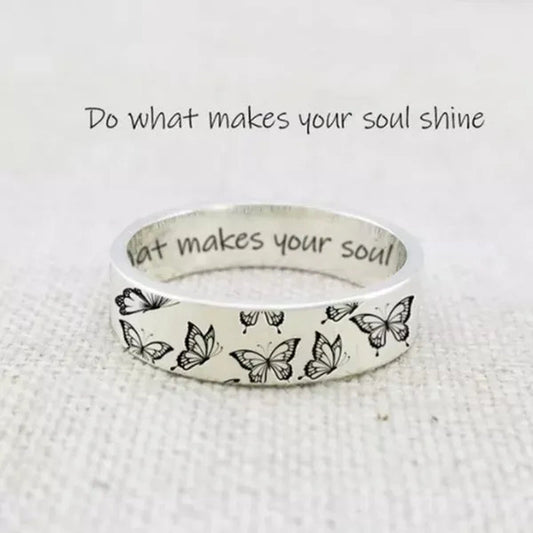New 925 Sterling Silver Jewelry Ring CreativeButterfly Wedding Band Design Women Hot Selling Rings - WORLD TIME VISITS