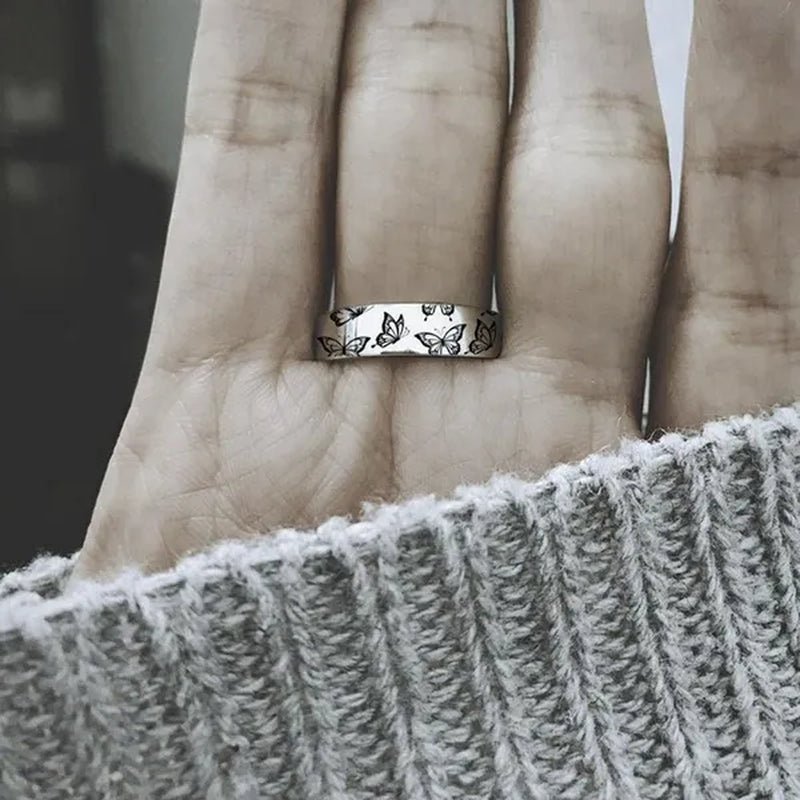 New 925 Sterling Silver Jewelry Ring CreativeButterfly Wedding Band Design Women Hot Selling Rings
