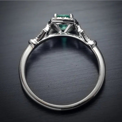New and Noble Aquamarine/Ruby/green Zircon AAA Ring Gold-plated Jewelry  Engagement Ring