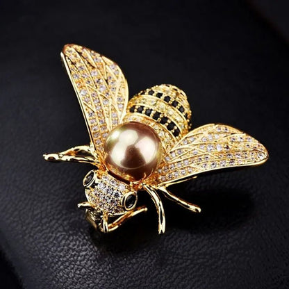 New Brand Design Insect Series Brooch Women Delicate Little Bee Brooches Crystal Rhinestone Pin Brooch Jewelry Gifts for Girl - WORLD TIME VISITS
