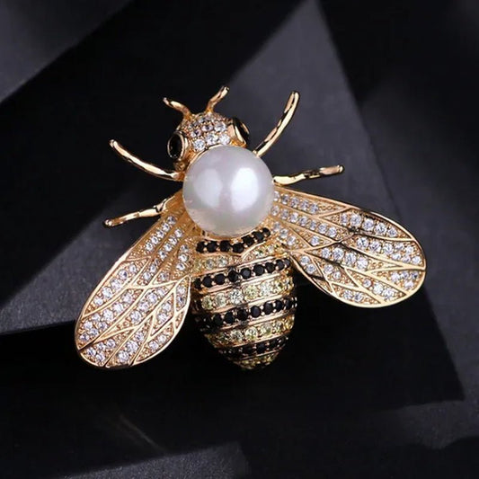 New Brand Design Insect Series Brooch Women Delicate Little Bee Brooches Crystal Rhinestone Pin Brooch Jewelry Gifts for Girl - WORLD TIME VISITS