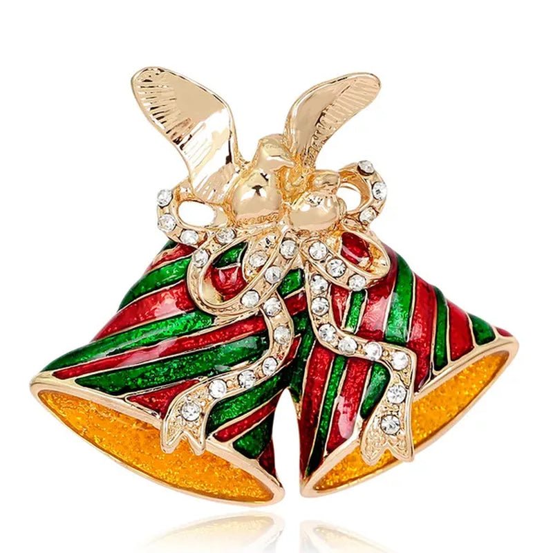 NEW Christmas Brooch Diamond Christmas Boots Snowflake Socks Brooch Cartoon Badge Christmas Gift