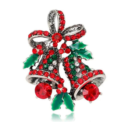 NEW Christmas Brooch Diamond Christmas Boots Snowflake Socks Brooch Cartoon Badge Christmas Gift
