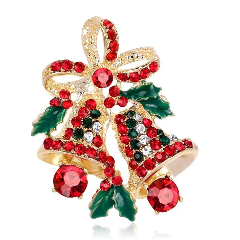 NEW Christmas Brooch Diamond Christmas Boots Snowflake Socks Brooch Cartoon Badge Christmas Gift