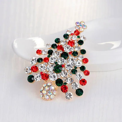 NEW Christmas Brooch Diamond Christmas Boots Snowflake Socks Brooch Cartoon Badge Christmas Gift