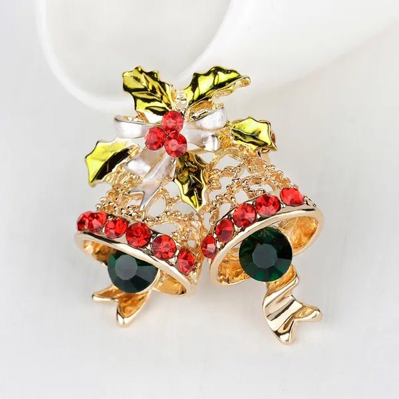 NEW Christmas Brooch Diamond Christmas Boots Snowflake Socks Brooch Cartoon Badge Christmas Gift