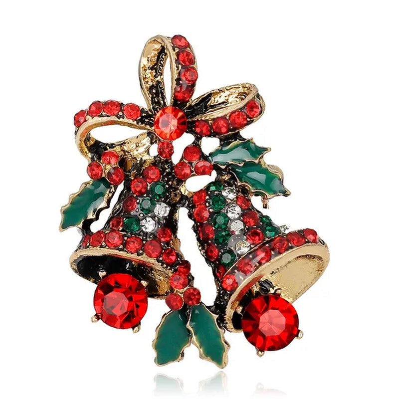 NEW Christmas Brooch Diamond Christmas Boots Snowflake Socks Brooch Cartoon Badge Christmas Gift