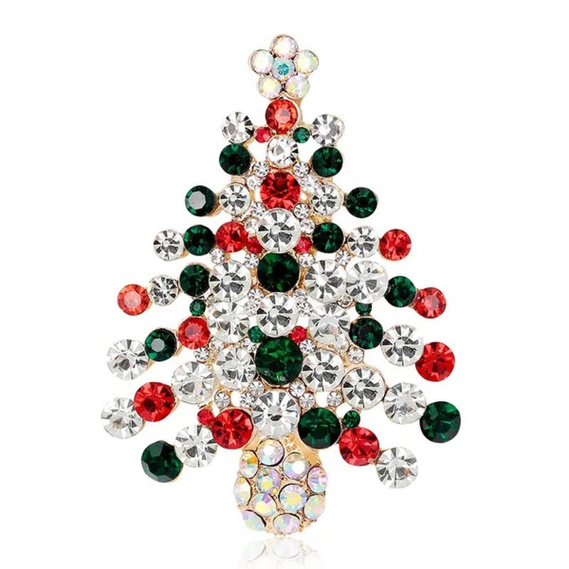 NEW Christmas Brooch Diamond Christmas Boots Snowflake Socks Brooch Cartoon Badge Christmas Gift