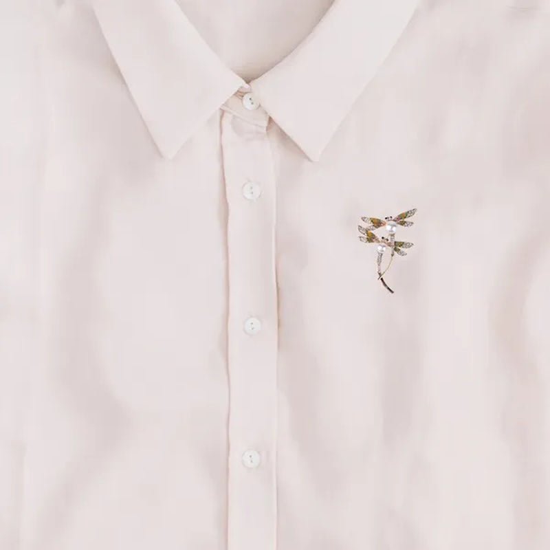 New Classic Painted Dragonfly Shell Pearl Insect Brooch Clothing Accessories Pin Brooches Women Girls Jewelry Gifts  65X50X20mm