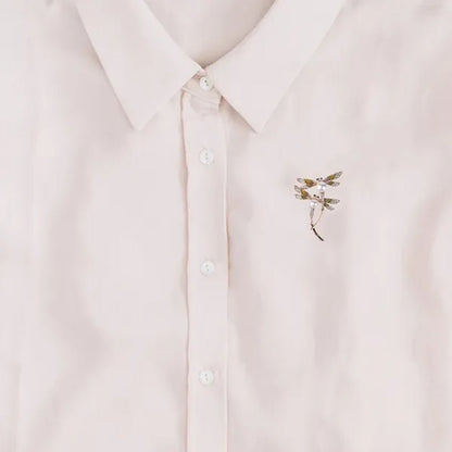 New Classic Painted Dragonfly Shell Pearl Insect Brooch Clothing Accessories Pin Brooches Women Girls Jewelry Gifts  65X50X20mm