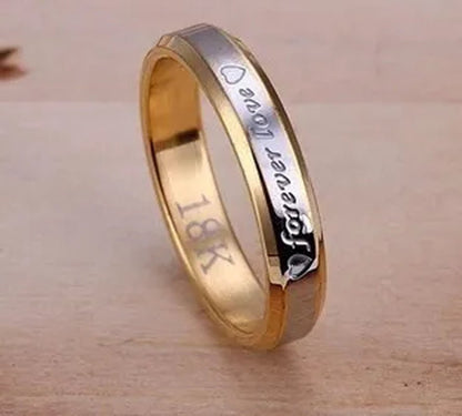 New Eternal love gold and silver rings Couple Gold Ring