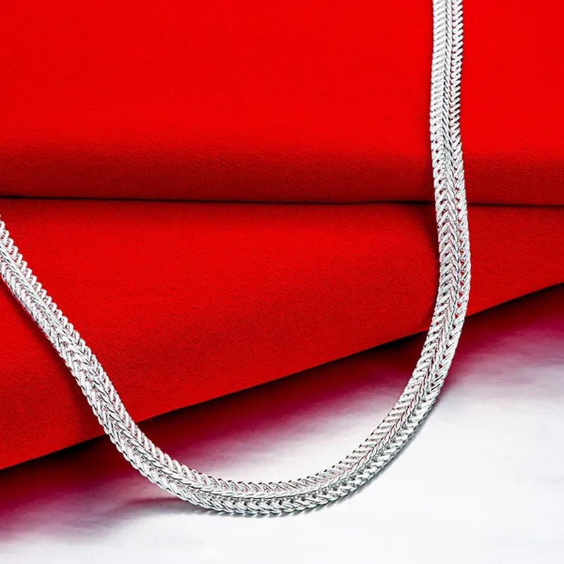 NEW! Exquisite 925 Sterling Silver 6MM Chain Bracelets Neckalce for Women Man Fashion Party Wedding Noble Jewelry Sets Gifts