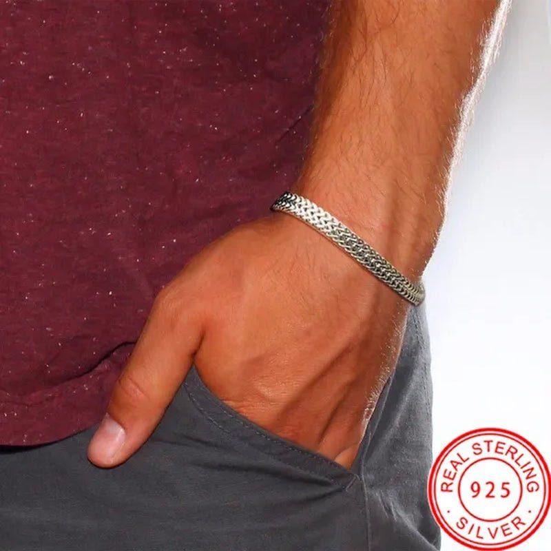 NEW! Exquisite 925 Sterling Silver 6MM Chain Bracelets Neckalce for Women Man Fashion Party Wedding Noble Jewelry Sets Gifts