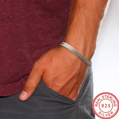 NEW! Exquisite 925 Sterling Silver 6MM Chain Bracelets Neckalce for Women Man Fashion Party Wedding Noble Jewelry Sets Gifts